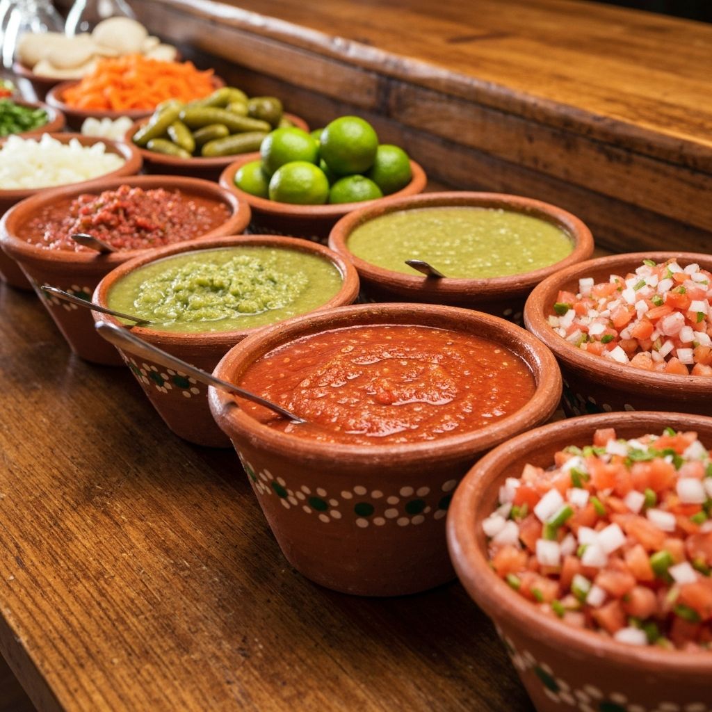 Barra de salsas caseras